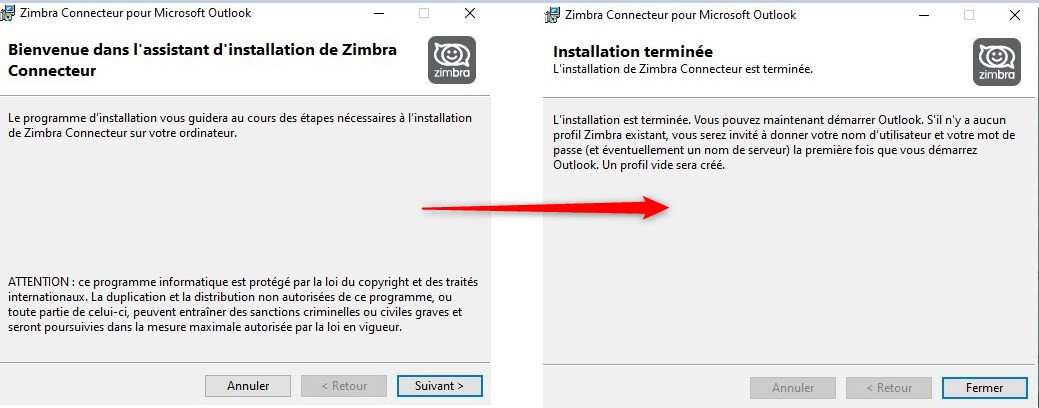 Connecteur zimbra - étape 2